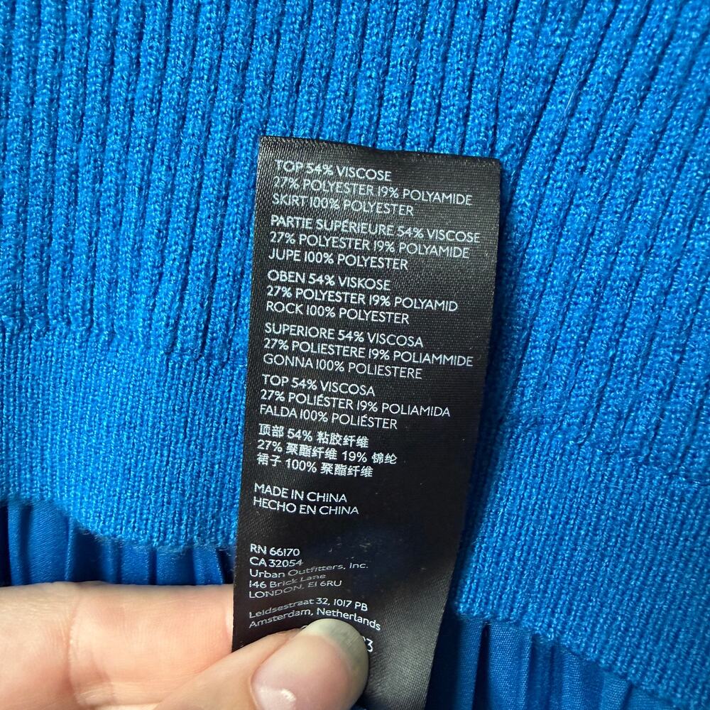 Anthropologie Cobalt Blue Layered Sweater Maxi Dress Size S - Picture 5 of 5